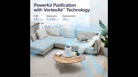 Air Purifier for Home Allergies Pets Hair in Bedroom