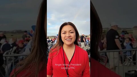 Angie Wong, President Legacy PAC at Trump Rally Latrobe, PA