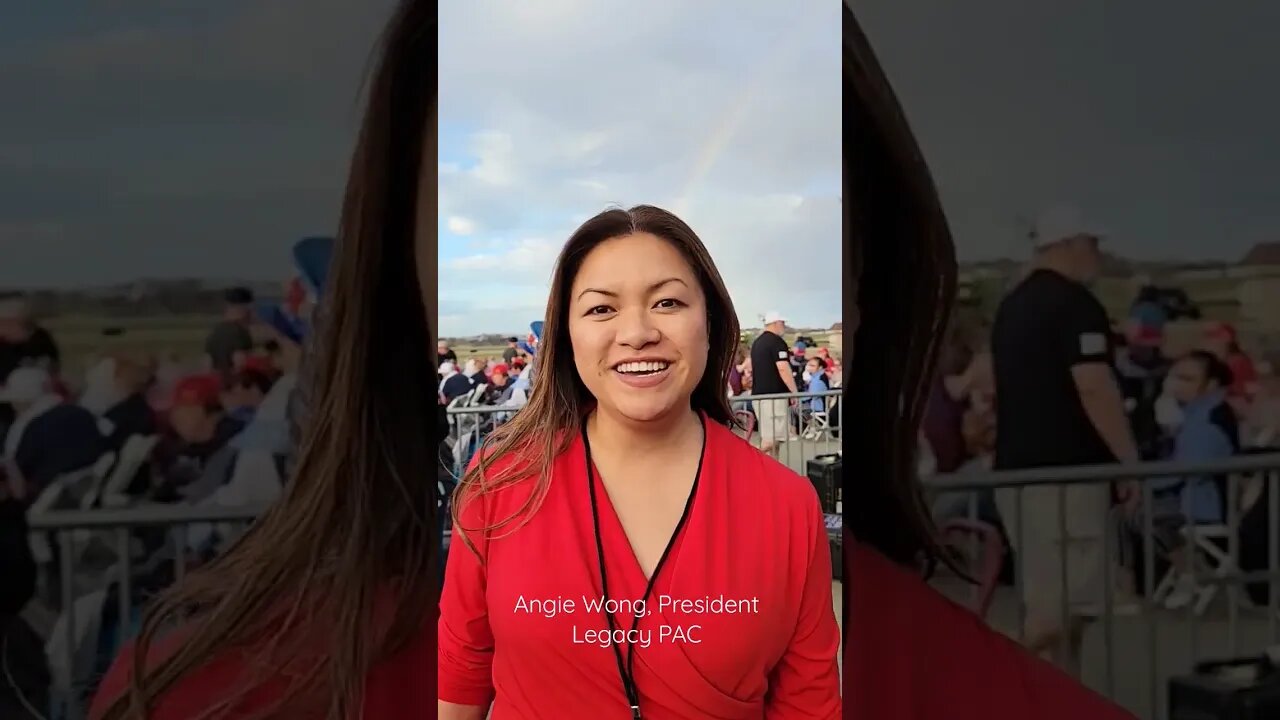 Angie Wong, President Legacy PAC at Trump Rally Latrobe, PA