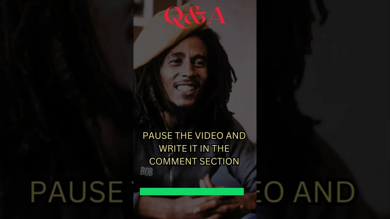 #1 Bob Marley Q&A #bobmarley #music #love #reggae #tbt #viral #trending #subscribe #follow