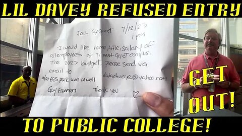 Frauditor Lil Davey Refused Entry to Hunter College in NYC ~ HAHA!