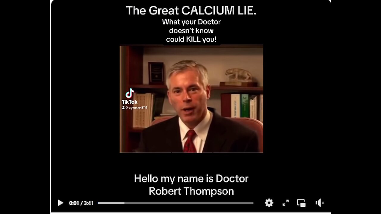 THE GREAT CALCIUM LIE by Dr. Robert Thompson MD