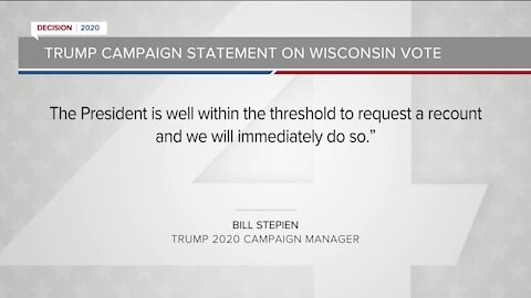 'We will immediately' seek a recount in Wisconsin, Trump campaign says