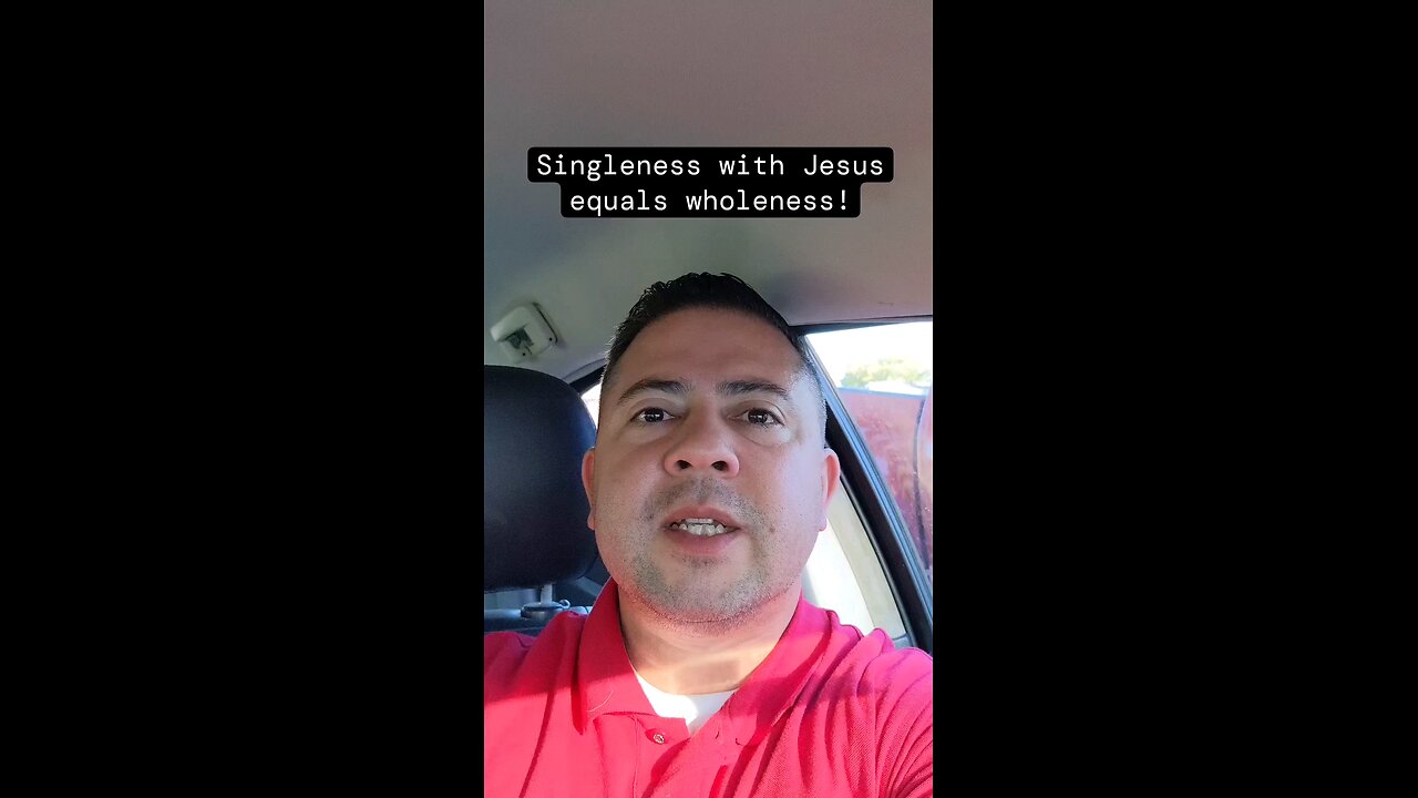 Singleness with Jesus equals wholeness!