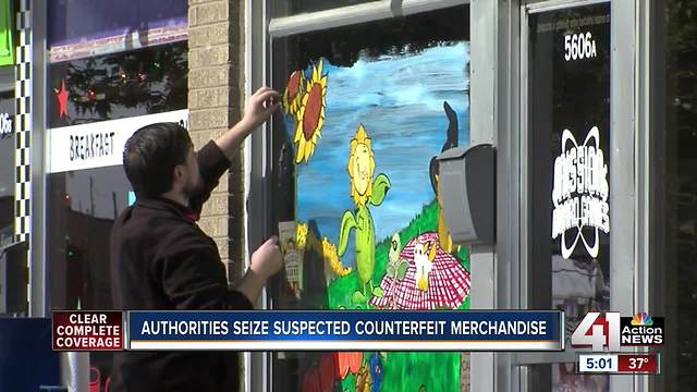 Authorities seize merchandise from Mission store