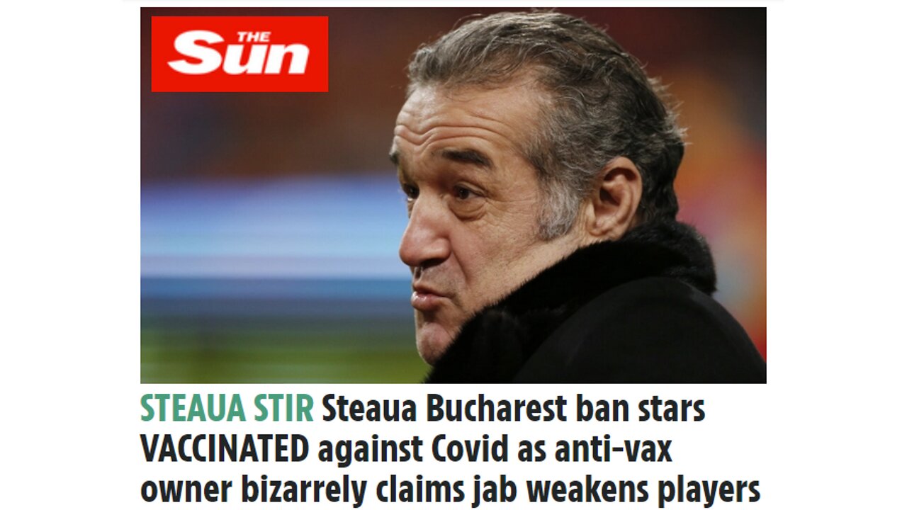 Romania's top soccer club, Steaua Bucharest, bans VAXXED athletes from playing!