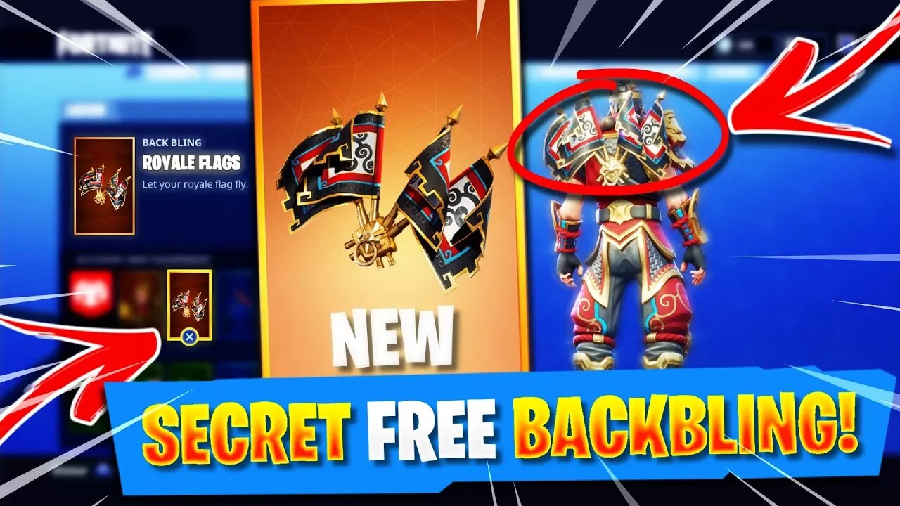 *NEW* How To Get The ROYALE FLAGS Back Bling in Fortnite! - Fortnite SECRET FREE "ROYALE FLAGS" Bag!
