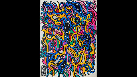 'Brain Noods' Original Art Painting Timelapse 1-13-24