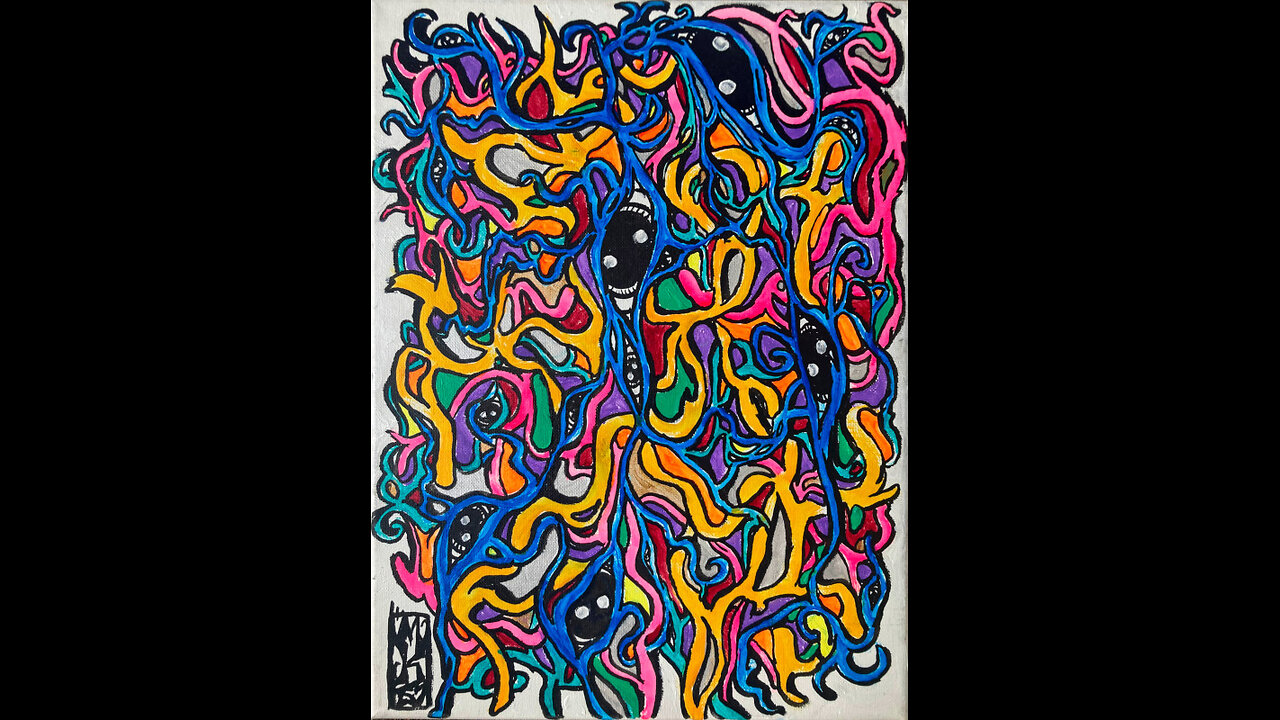 'Brain Noods' Original Art Painting Timelapse 1-13-24