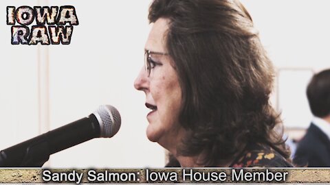 SANDY SALMON AT OCTOBER 28, 2021 DES MOINES, IOWA CAPITOL VACCINE PROTEST