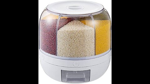 360° rotating food dispenser One-Click Output , kitchen Gadgets