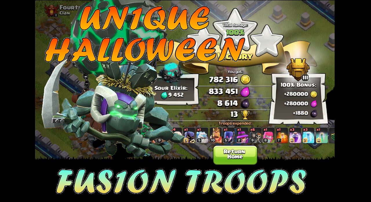 Clash of Clans 2023 Halloween Lavaloon/Witch Golem