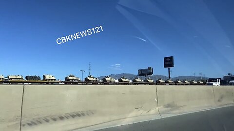 Major military movement of tanks heading east in California