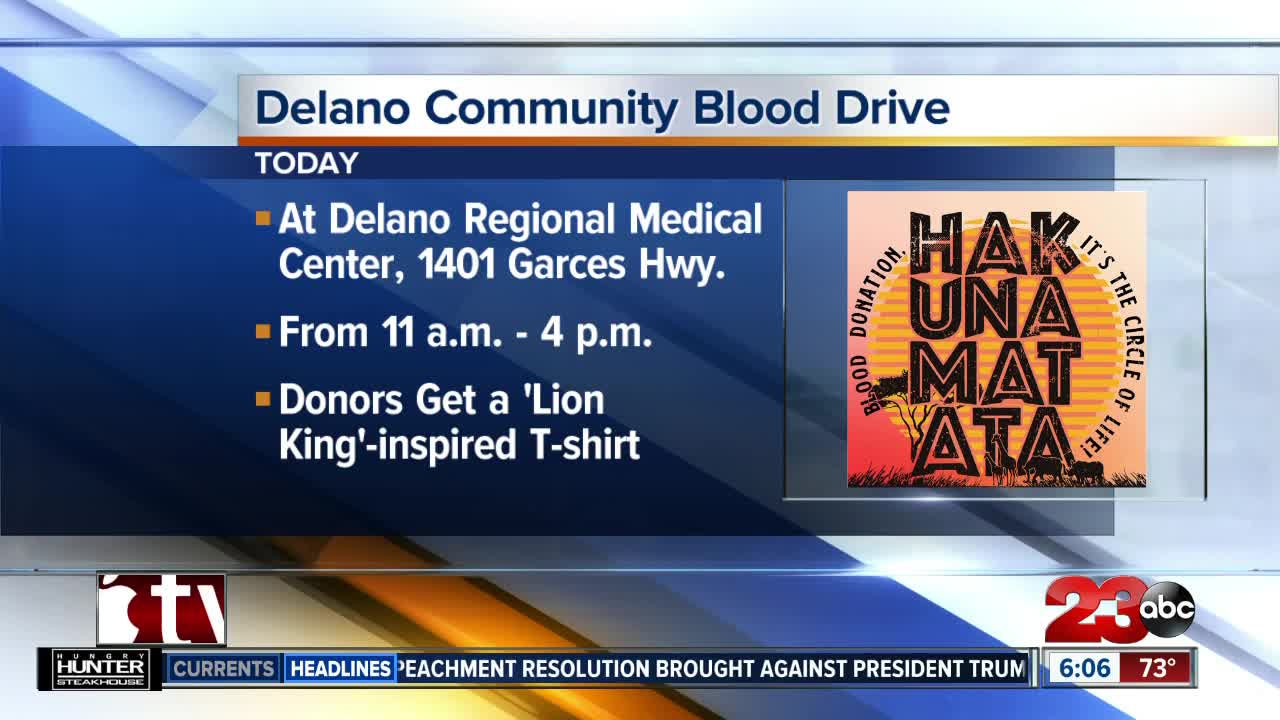 Delano Community holding Hakunamatata blood drive