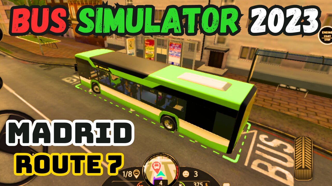 Bus Simulator 2023: Mobile Phone Gameplay Madrid Routes 7 Exciting Challenges #bussimulator2023