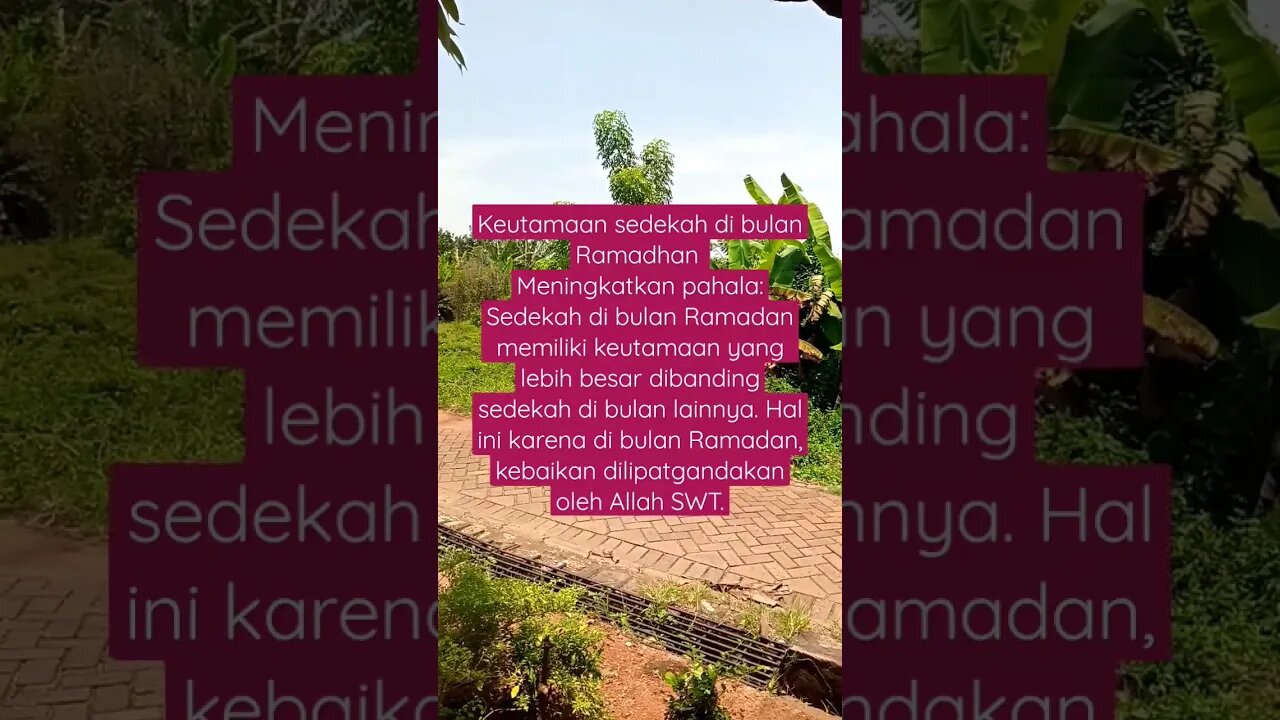 keutamaan sedekah bulan ramadan