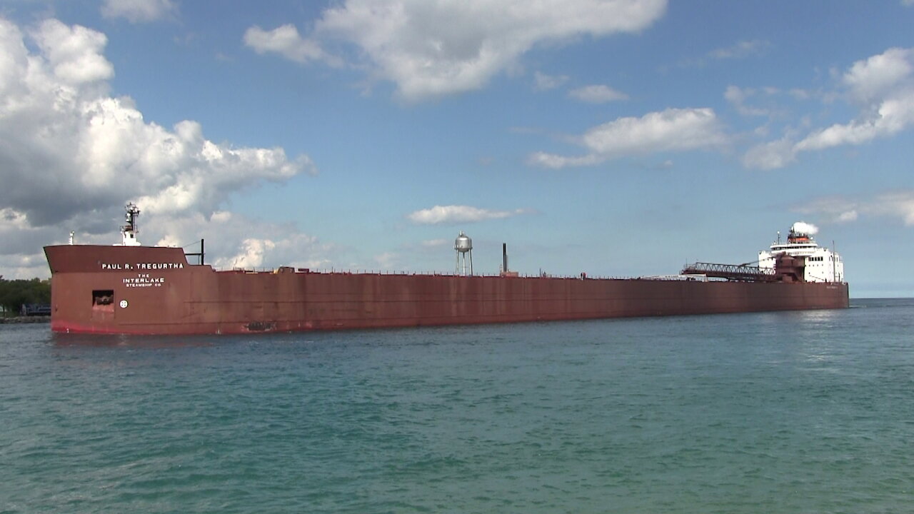 Paul R Tregurtha 1013ft - 308m Bulk Carrier Cargo Ship Down From Lake Huron