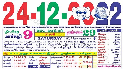 இன்றைய ராசிபலன் ||24|12|2022 ||சனிகிழமை||Today Rasi Palan | Daily Horoscope
