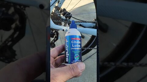 Squirt chain lube to keep bike clean.