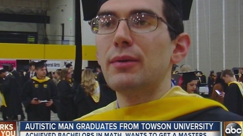 Man with autism graduates from Towson University