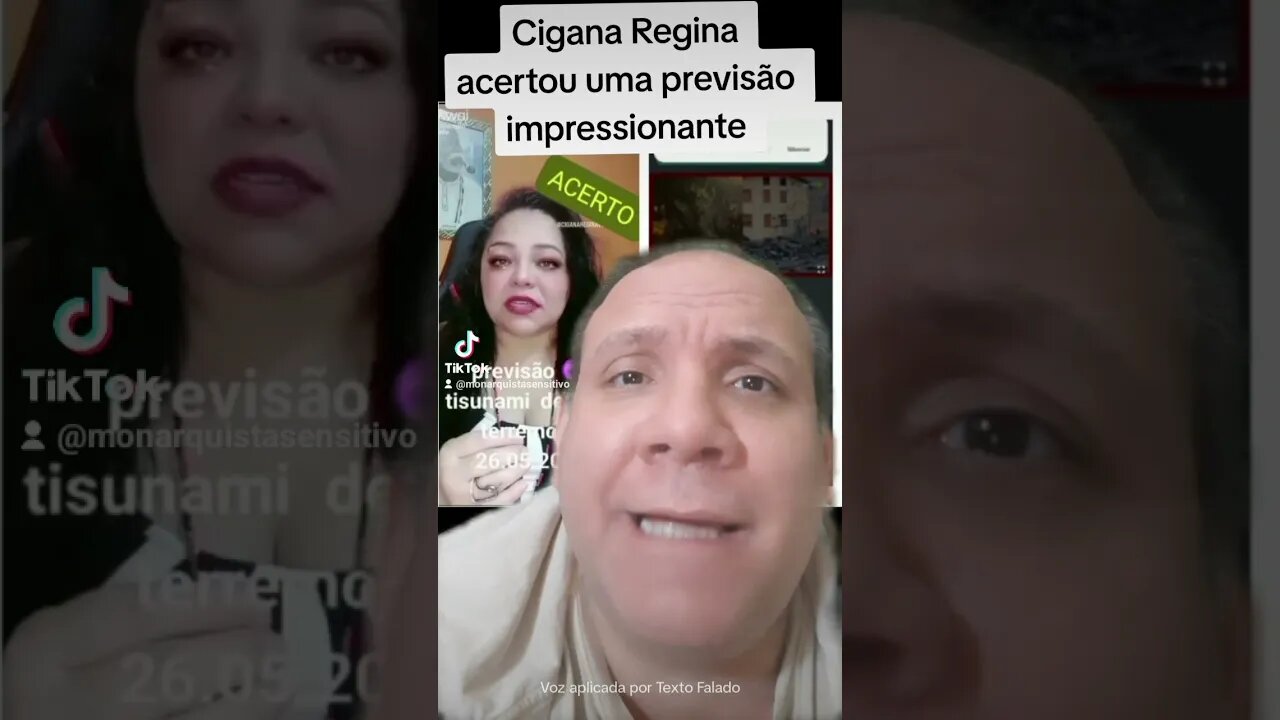 Acerto impressionante na previsão da cigana Regina sobre tsundmi de lama