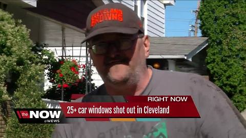 25+ car windows shot out in Cleveland overnight