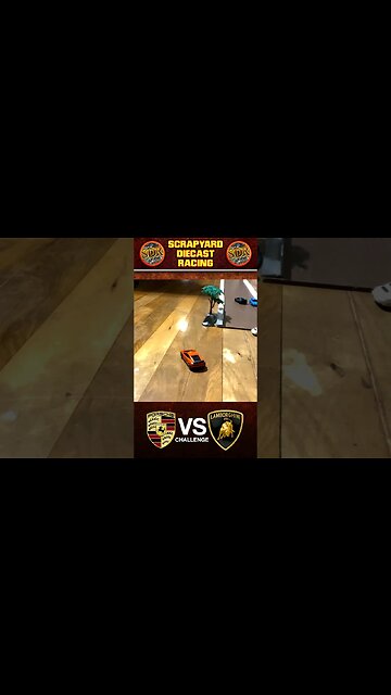 Race 03 Porsche VS Lamborghini Diecast Racing Tournament #shorts
