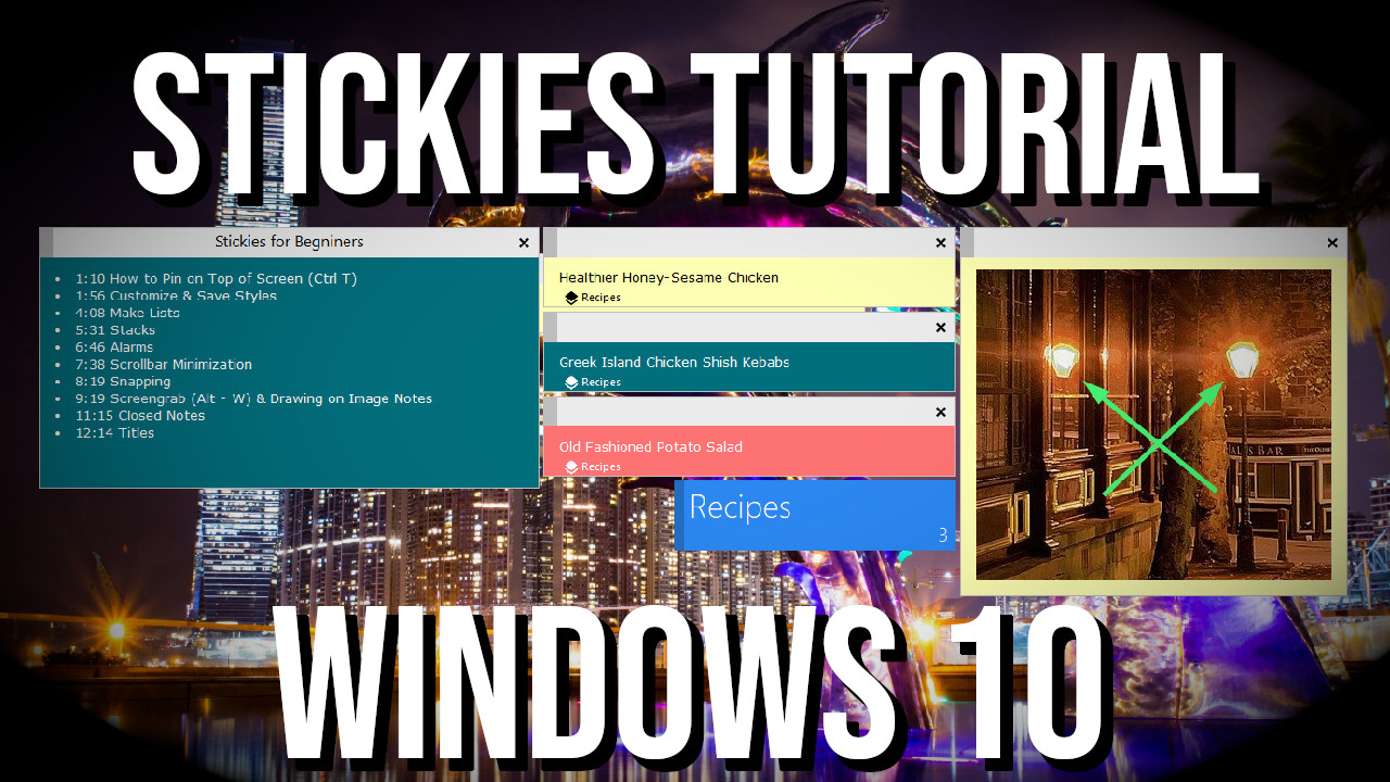 Free Windows 10 Sticky Notes Alternative ~ Stickies Tutorial for Beginner