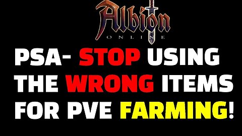 Stop Using THESE ITEMS In PvE! You aren't being Efficient in Albion Online!