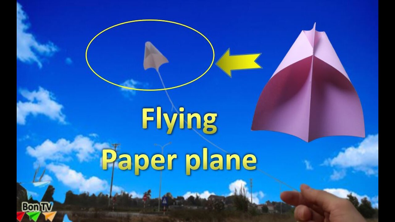 how to make an a4 paper airplane, how to make a small kite, a layang-layang cara membuat - Bon TV