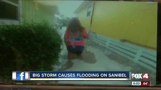 Watch: Big wave washes across Sanibel resort property