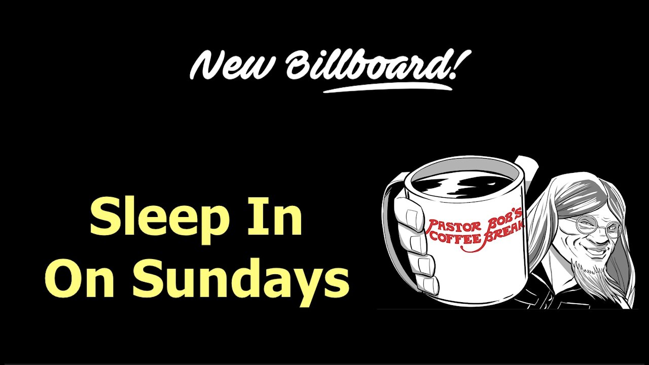 SLEEP IN ON SUNDAYS / PB's Coffee Break