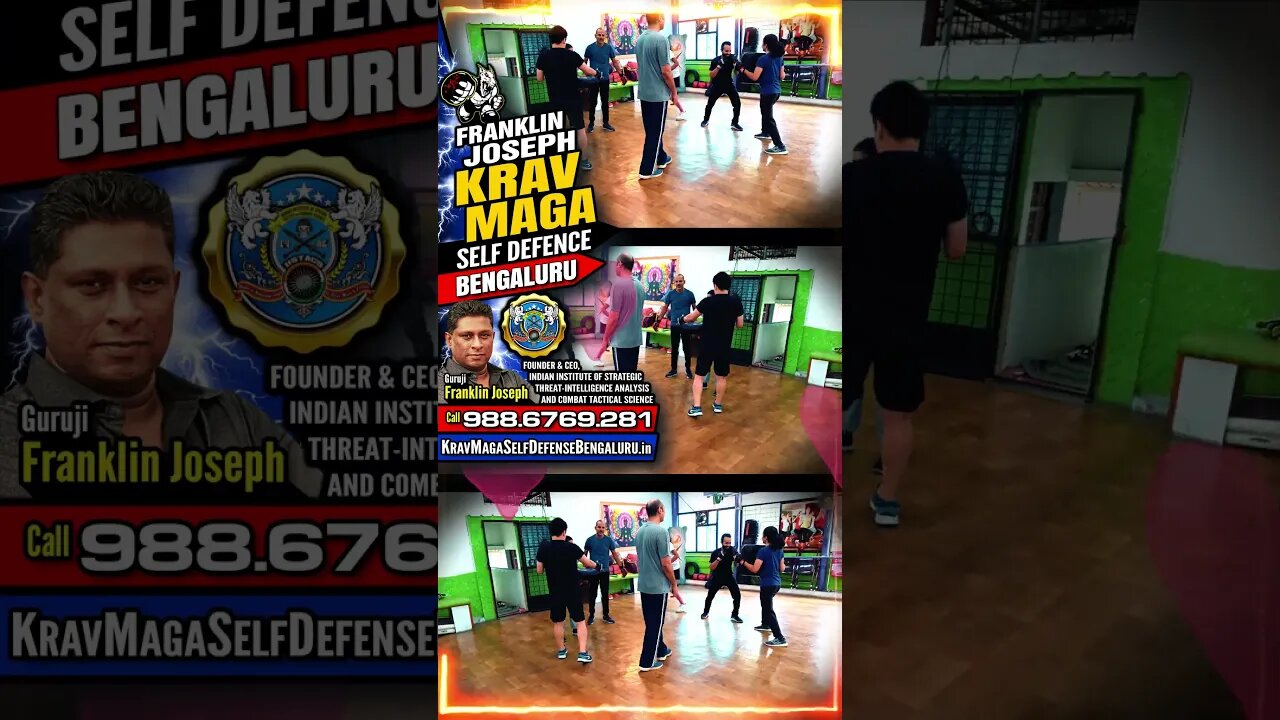 Self Defense (Bangalore) Krav Maga Franklin Joseph for all Men, Women, Teen & Kids #KravMaga #Shorts