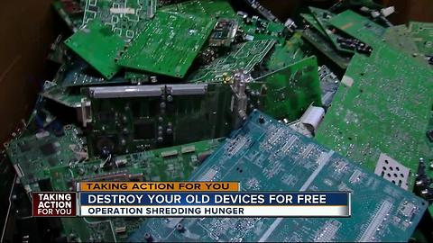 Dispose of your old electronics for free and feed the hungry at the same time