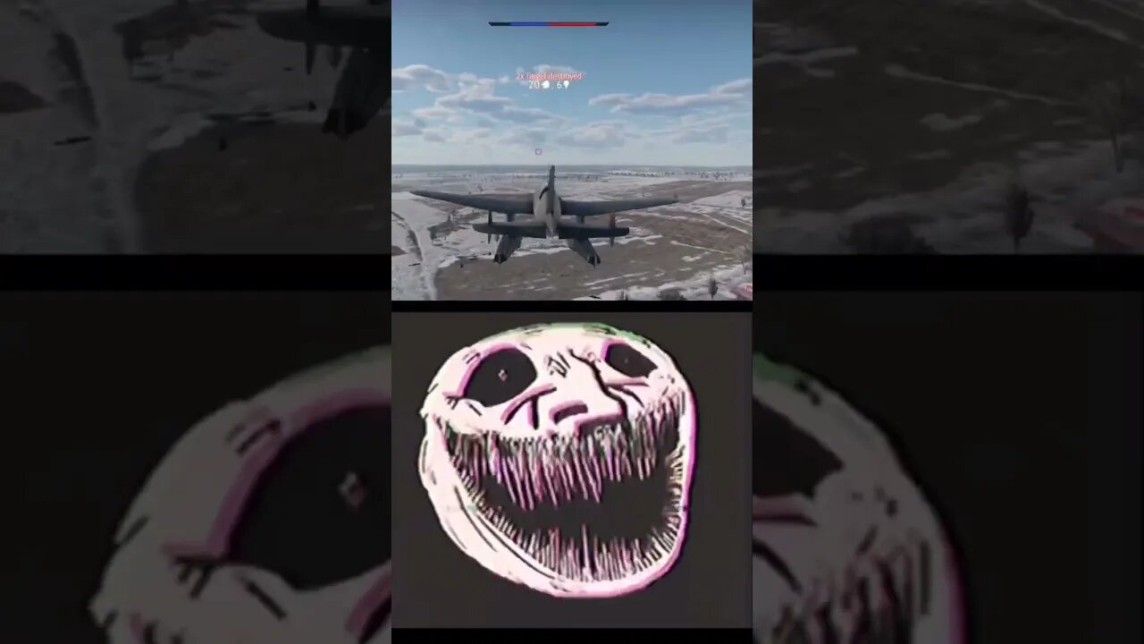 Destroying ground viechels in WAR THUNDER! #shorts #gameplay#bombing #warthunder#airplane #trollface