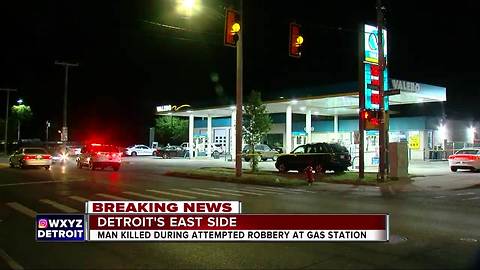 Man shot multiple times at Detroit gas station