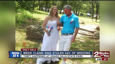 Bride claims wedding ring was stolen on her wedding day