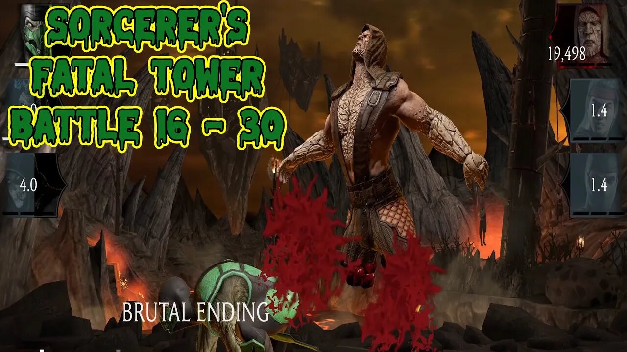 MK Mobile: Sorcerer's Fatal Tower Battle 16 - 30 / Battles On Auto