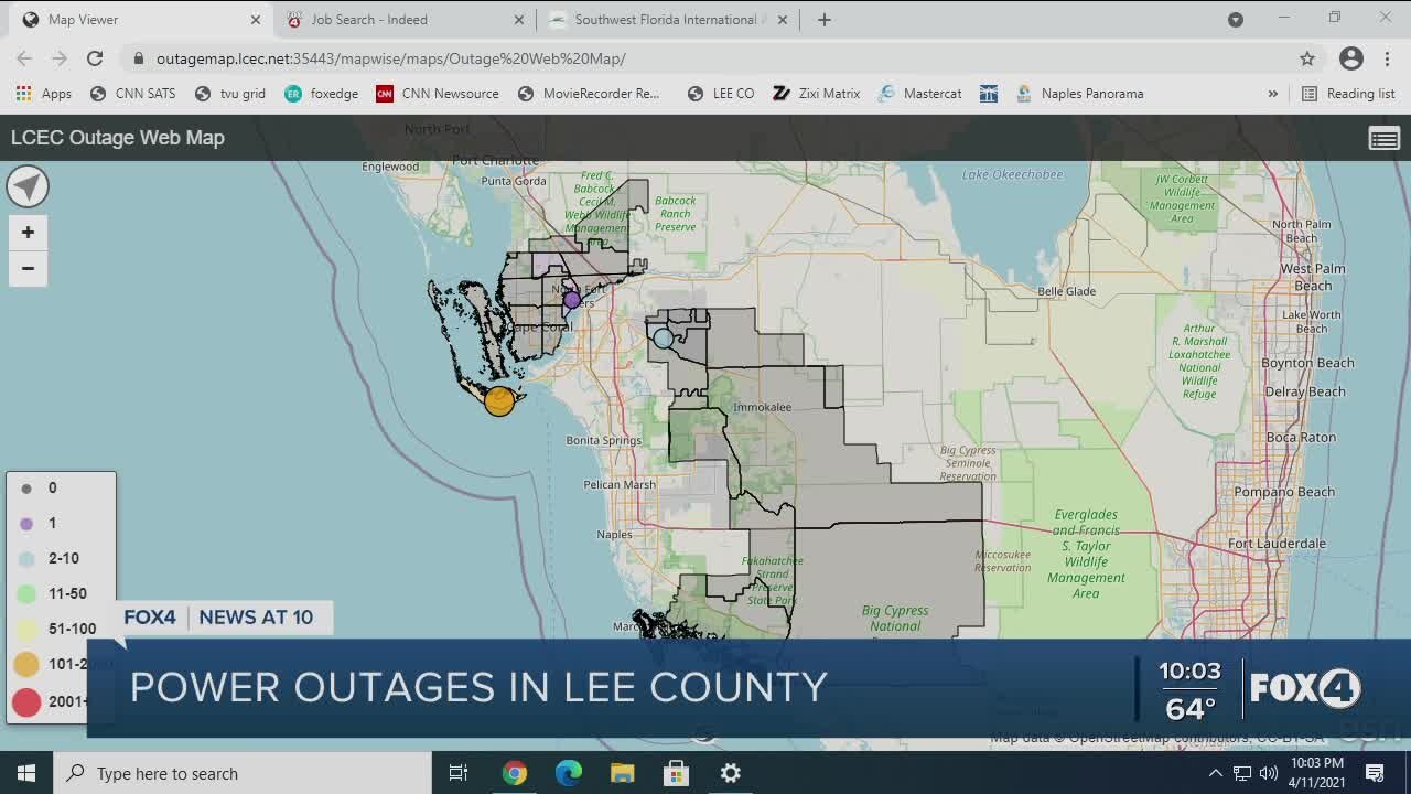 Lee County power outage update