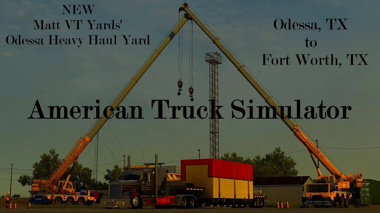 ATS 1.46 - Ruda's W900 and Lowboy - Zeemods' ISX EGR - Matt VT Yards Odessa HH Yard