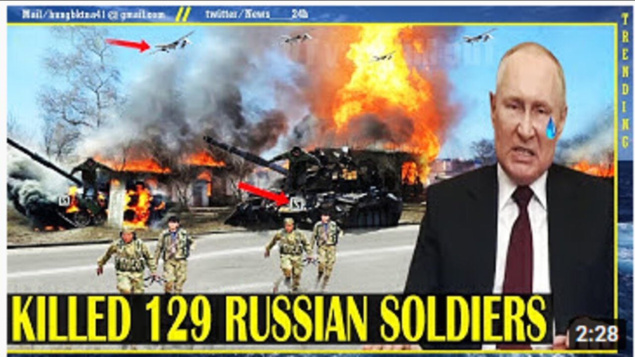 PUTIN stunned! when Ukraine killed 129 Russian soldiers and completely destroyed an enemy base