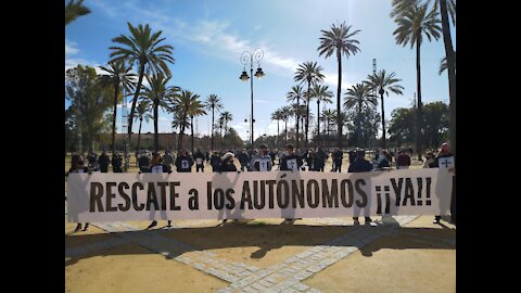 Concentración Autónomos y Comerciantes Andalucía