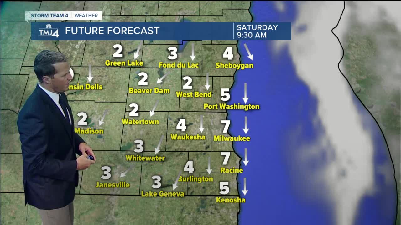 Cooler air moves in Saturday, highs only reaching lower 40s