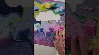 The Coolest Last Piece Ever! #puzzle #ravensburger #shorts #jigsawpuzzle