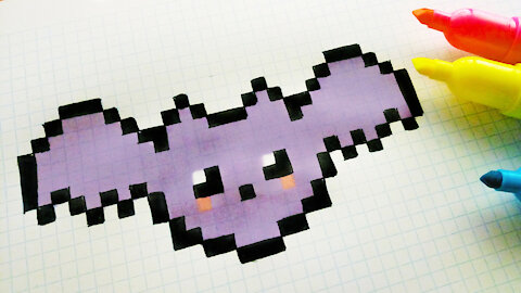 how to Draw Bat - Hello Pixel Art by Garbi KW