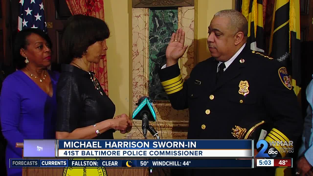 Harrison sworn in as the new leader of the Baltimore Police Department