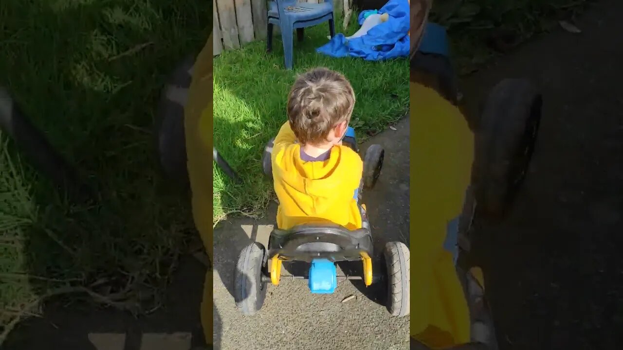 My son and his car