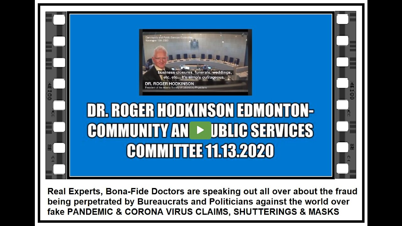 DR. HODKINSON SPEAKING OUT AGAINST GREATEST HOAX EVER PERPETRATED AGAINS AN UNSUSPECTING PUBLIC