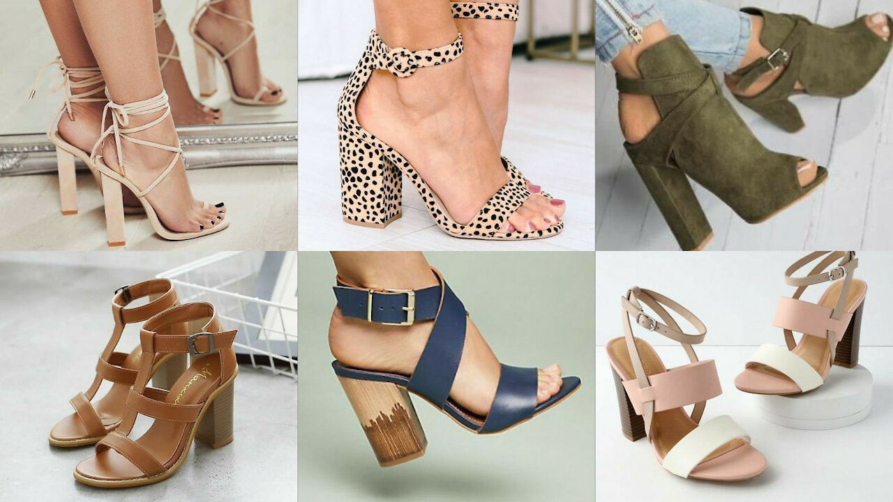 Most trendy block heel strappy sandals collection 2022