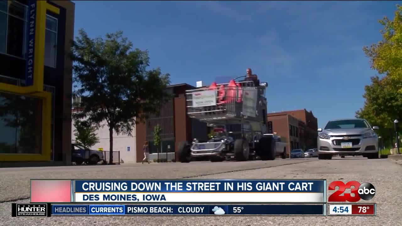 Check This Out: Cruising down the street in a giant shopping cart